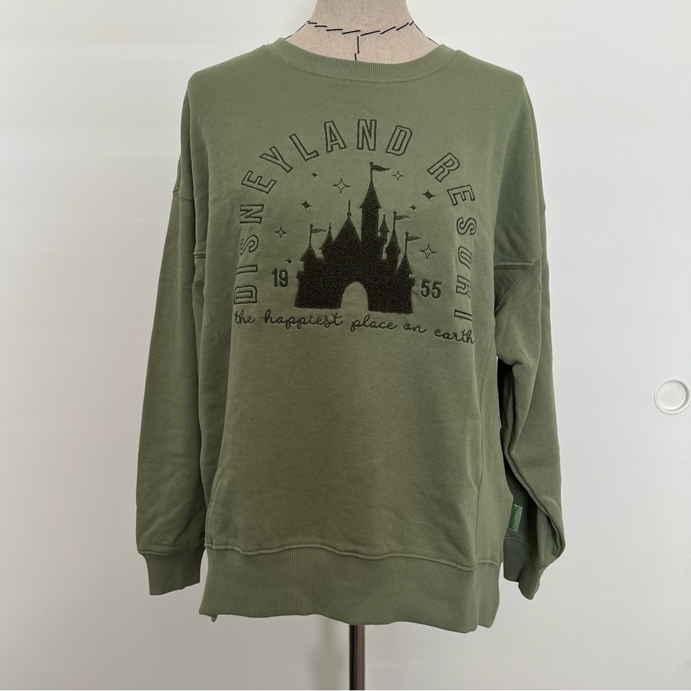 NWT Disneyland oversized green sweatshirt